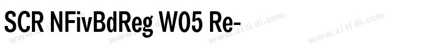 SCR NFivBdReg W05 Re字体转换